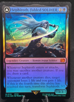 MTG Sephiroth, Fabled SOLDIER One-Winged Angel 0115 Final Fantasy Mythic FoilNM - Image 1