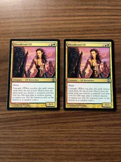 2x Bloodbraid Elf (#50) Mint/NM Magic:the Gathering MTG Alara Reborn - Image 1