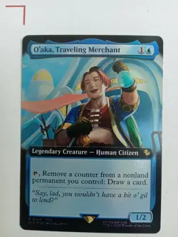 MTG Final Fantasy O’aka Traveling Merchant Extended Art FOIL 0144 MINT PACK FRES - Image 1