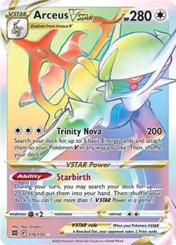 Arceus VSTAR (Secret, #176/172) - Holofoil SWSH09: Brilliant Stars NM Pokemon - Image 1