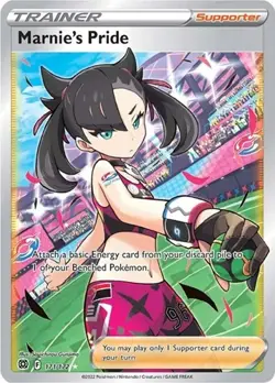 Marnie's Pride (Full Art, #171/172) - Holofoi SWSH09: Brilliant Stars NM Pokemon - Image 1