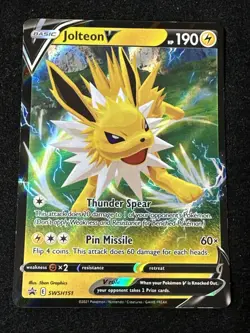 Pokemon TCG SWSH: Sword & Shield Promo Cards Jolteon V #SWSH151 Promo NM - Image 1
