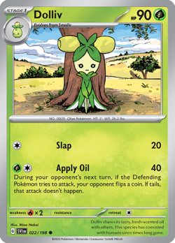 2023 Pokemon TCG Dolliv #022/198 Common NM - Scarlet and Violet - Image 1