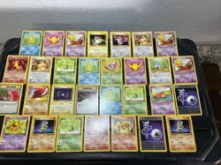Pokemon Card ALL VTG RARE Lot 30 Cards Dark Rocket Lot Rapidash Voltorb Abra - Image 1