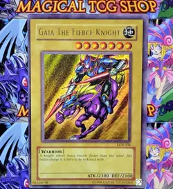 Yugioh Gaia The Fierce Knight LOB-006 Ultra Rare Original Print Konami 2002 PL - Image 1
