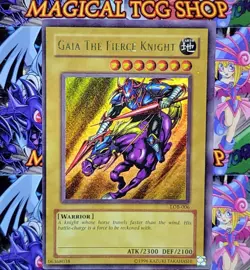 Yugioh Gaia The Fierce Knight LOB-006 Ultra Rare Original Print Konami 2002 PL - Image 3