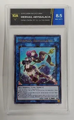 Yugioh Mermail Abyssalacia DANE-EN094 Ultra Rare 1st Ed TGA 8.5 - Image 1
