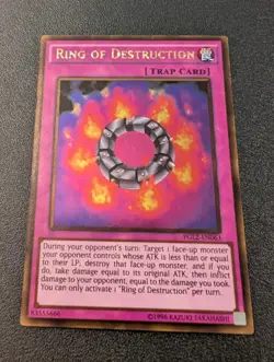 Ring of Destruction - PGL2-EN063 - Gold Rare Unlimited Edition Yugioh Card LP - Image 1