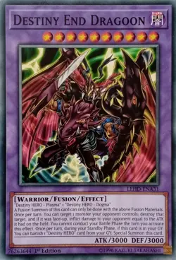 LEHD-ENA31 DESTINY END DRAGOON COMMON 1ST EDITION YuGiOh CARD - Image 1