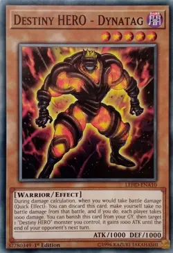 LEHD-ENA10 DESTINY HERO - DYNATAG COMMON 1ST EDITION YuGiOh CARD - Image 1