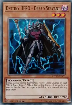 LEHD-ENA07 DESTINY HERO - DREAD SERVANT COMMON 1ST EDITION YuGiOh CARD - Image 1