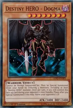 LEHD-ENA01 DESTINY HERO - DOGMA COMMON 1ST EDITION YuGiOh CARD - Image 1
