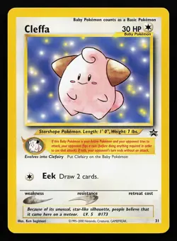 Cleffa 31 WOTC Black Star Promo Pokémon Card - Image 1