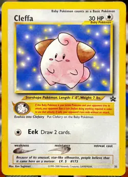 Cleffa 31 WOTC Black Star Promo Pokemon Card - Image 1