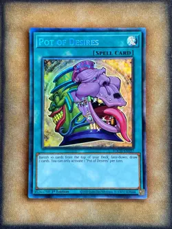 Yugioh Pot of Desires TOCH-EN057 Collector Rare 1st Ed NM - Image 1