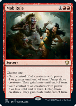 Mob Rule Innistrad: Crimson Vow Commander PLD Red Rare MAGIC MTG CARD ABUGames - Image 1