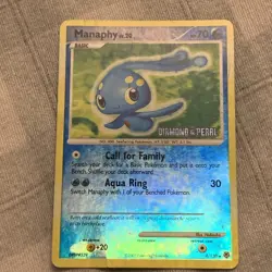 Manaphy Diamond & Pearl Stamped 9/130 Burger King Promo Holo Pokemon Card - Image 1