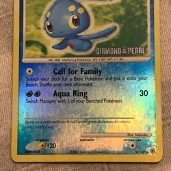 Manaphy Diamond & Pearl Stamped 9/130 Burger King Promo Holo Pokemon Card - Image 4
