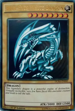 DUSA-EN043 BLUE-EYES WHITE DRAGON ULTRA RARE 1ST EDITION YuGiOh CARD - Image 1