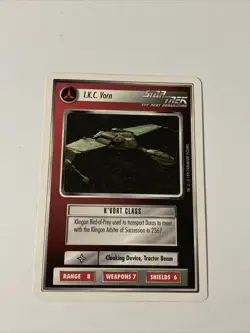 Star Trek CCG Ships Klingon I. K. C. Vorn Uncommon Card - Image 1