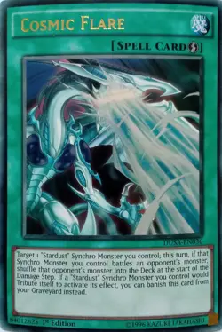 DUSA-EN036 COSMIC FLARE ULTRA RARE 1ST EDITION YuGiOh CARD - Image 1