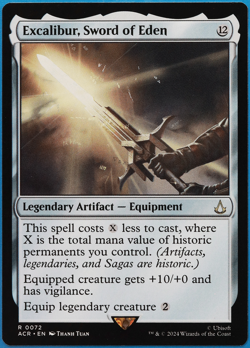 Excalibur, Sword of Eden Assassin's Creed NM Rare MTG CARD (ID# 499140) ABUGames - Image 1