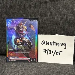 Gundam Trading Card Game Zeon’s Rush ST01-001 LR RX-78-2 Near Mint Foil - Image 2