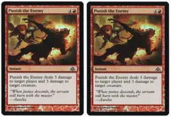 Punish the Enemy x2 2x 2013 Dragon's Maze FOIL Red Common Instant MTG NM AZ1 - Image 1