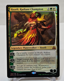 FOIL Huatli, Radiant Champion Rivals of Ixalan MTG Magic the Gathering 7229 - Image 1