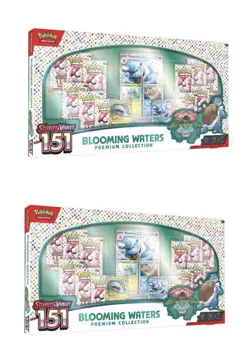 2 x Pokemon Scarlet & Violet 151 Blooming Waters Premium Collection Box Sealed - Image 1