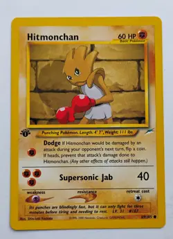 Pokemon 2002 Neo Destiny 1st Edition HITMONCHAN 69/105 - NM - Image 1