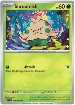 2023 Pokemon TCG Shroomish #003/198 Common NM - Scarlet & Violet - Image 1
