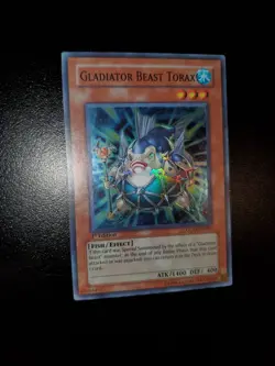 Yugioh 2007 Gladiator Beast Torax SR 1st Ed. GLAS-EN081 Near Mint - Image 2