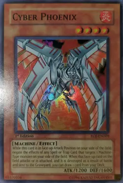 Yugioh 2006 Cyber Phoenix SR 1st Ed. EOJ-EN009 Near Mint - Image 1