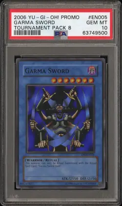 Yugioh PSA 10 2006 Garma Sword TP8-EN005 Super Rare Promo *9500 - Image 1