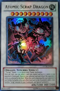 Yugioh 2011 Atomic Scrap Dragon UR STOR-EN043 Near Mint - Image 1
