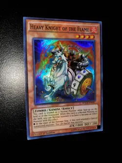 Yugioh 2015 Heavy Knight Of The Flame SR 1st Ed. WSUP-EN047 Near Mint - Image 2