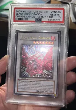 YUGIOH PSA 10 Black Rose Dragon CSOC-EN039 Ultimate Rare 1st Edition PSA 10 - Image 1