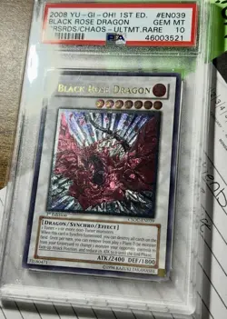YUGIOH PSA 10 Black Rose Dragon CSOC-EN039 Ultimate Rare 1st Edition PSA 10 - Image 2