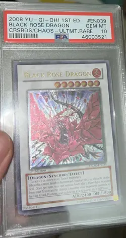 YUGIOH PSA 10 Black Rose Dragon CSOC-EN039 Ultimate Rare 1st Edition PSA 10 - Image 3