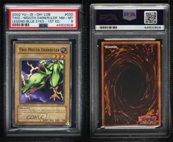 Two-Mouth Darkruler 1st Ed. YuGiOh Legend of Blue Eyes White Dragon PSA 8 vv7 - Image 3