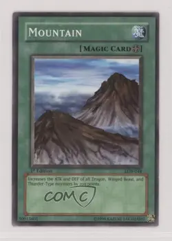 Mountain 1st Ed. YuGiOh Legend of Blue Eyes White Dragon #LOB-048 2002 8we - Image 1