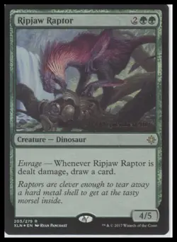 MTG Prerelease Cards Ixalan #203 Ripjaw Raptor Foil Lightly played tcg - Image 1