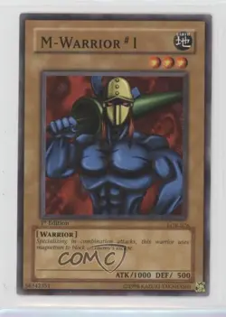 M-Warrior #1 1st Ed. YuGiOh Legend of Blue Eyes White Dragon #LOB-076 2002 0fb0 - Image 1