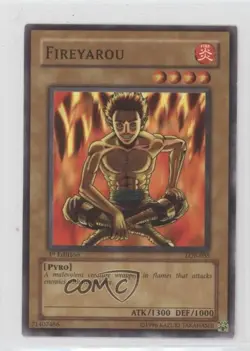 Fireyarou 1st Ed. YuGiOh Legend of Blue Eyes White Dragon #LOB-085 2002 0fb0 - Image 1