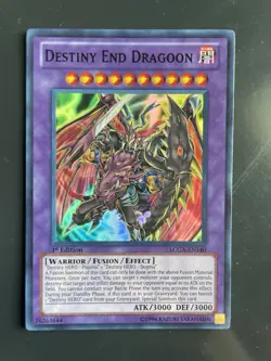 Yugioh! Destiny End Dragoon AND Destiny Hero Dogma LCGX-EN140 Super Rare LP - Image 1