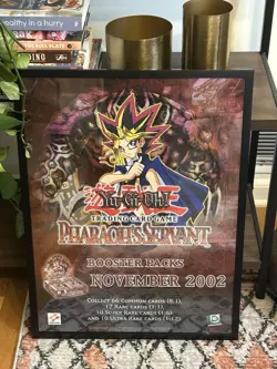2002 Rare Yu-Gi-Oh! (Yugioh) FRAMED Pharaoh's Servant Promo Poster 18 x 24 - Image 1