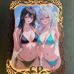 Goddess Story Gold METAL Card Maiden Party Serial Number #034/100! Anime Bikini - Image 1