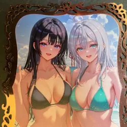 Goddess Story Gold METAL Card Maiden Party Serial Number #034/100! Anime Bikini - Image 2