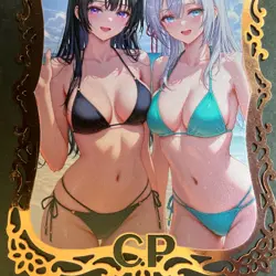 Goddess Story Gold METAL Card Maiden Party Serial Number #034/100! Anime Bikini - Image 3